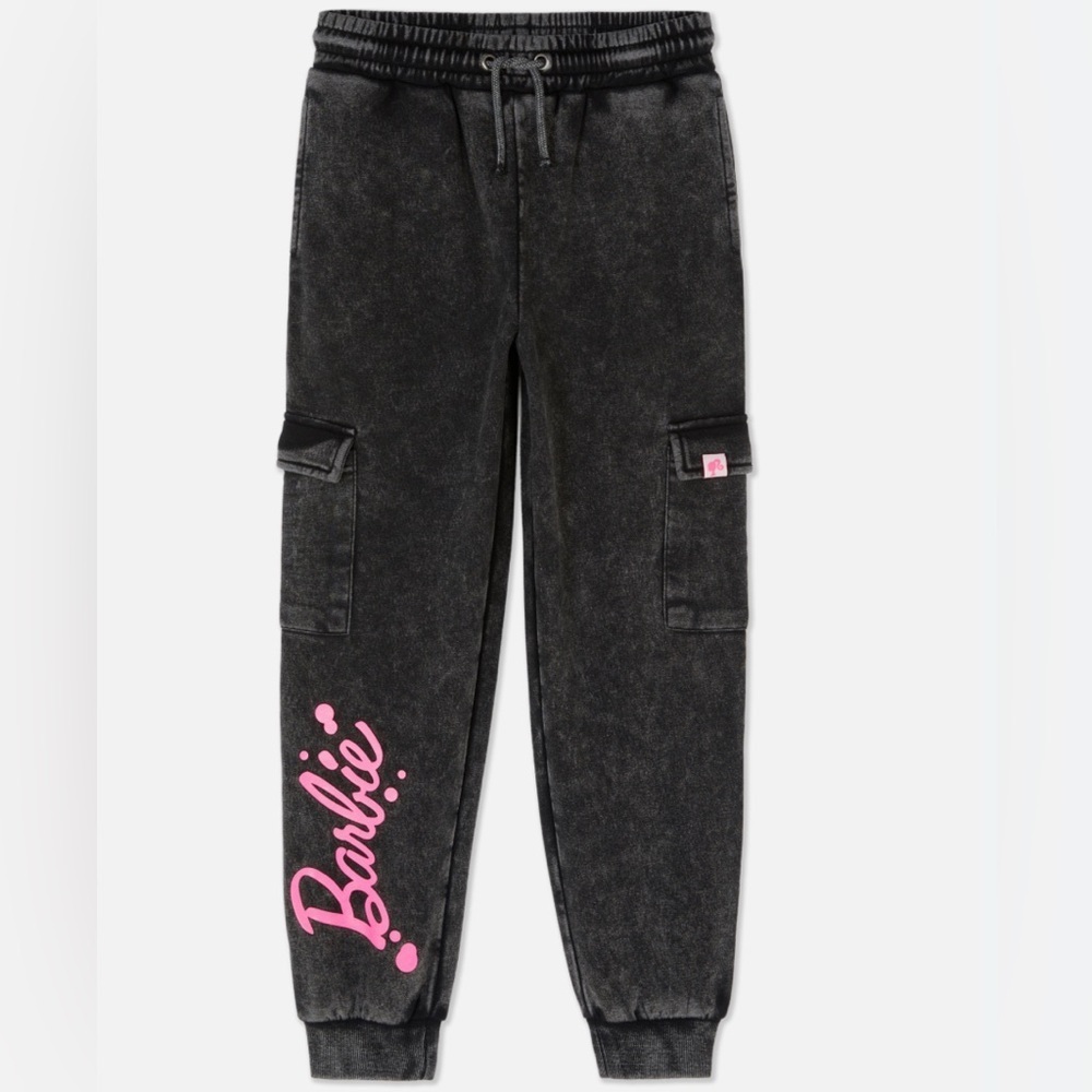 Girls Barbie Charcoal Joggers Sz 13-14Y